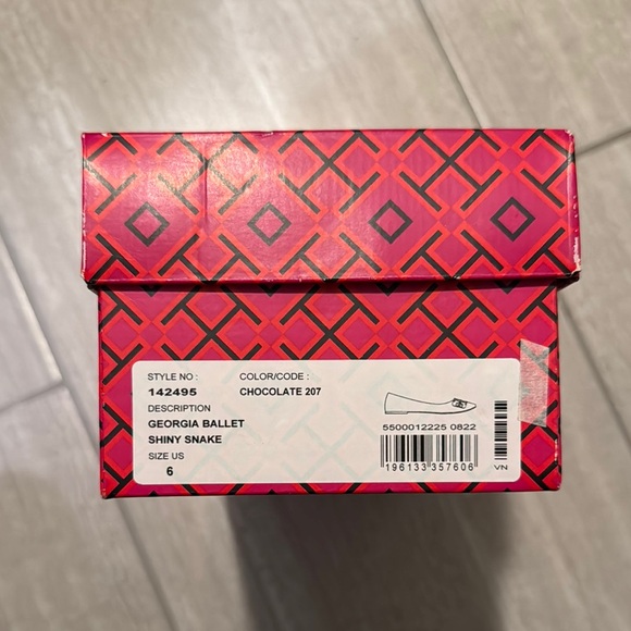 Tory Burch Georgia Snakeskin Ballet Flats NWT - Picture 4 of 8
